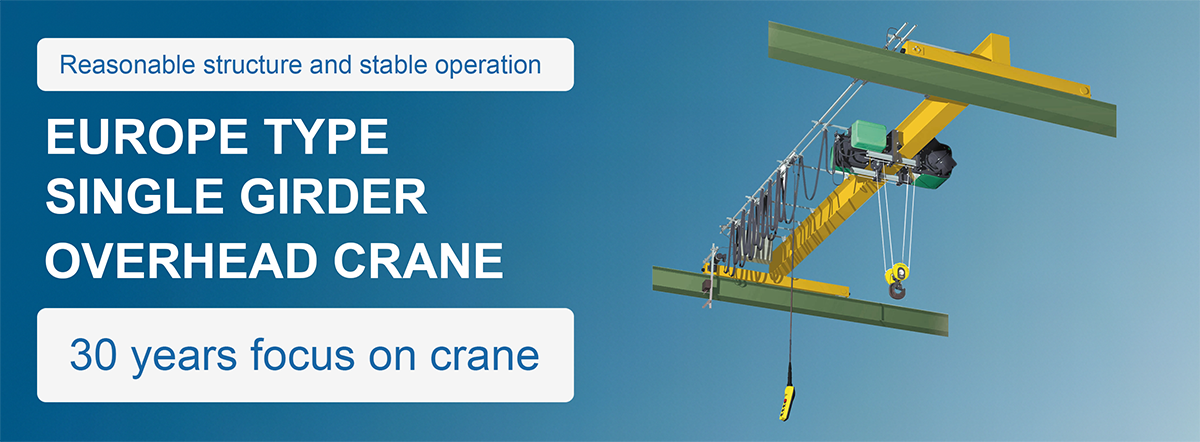 europe type nga single girder overhead crane banner