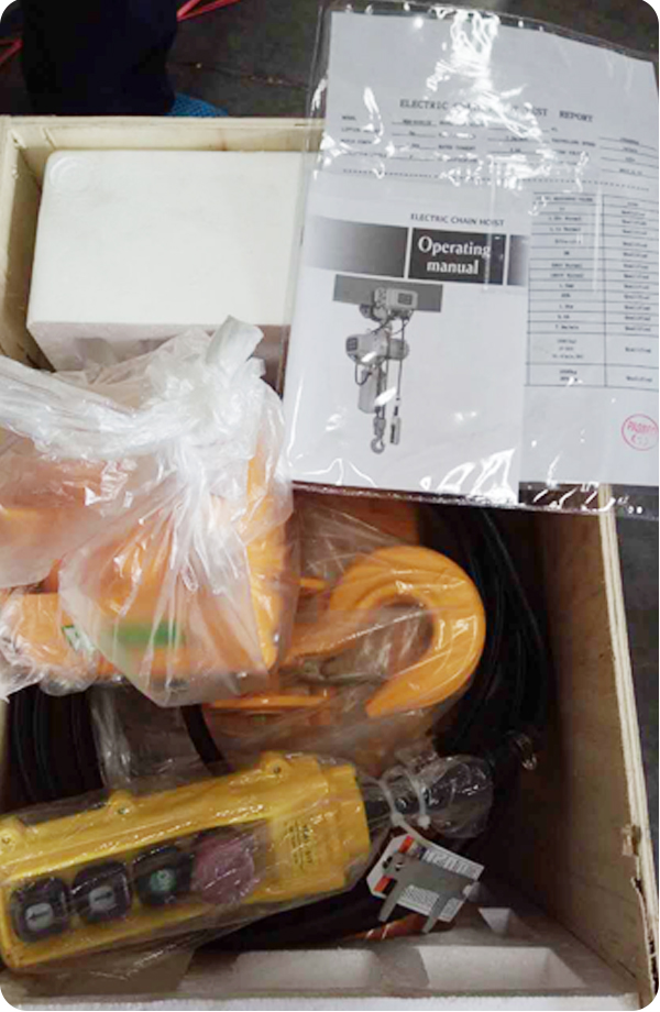 electric chain hoist packing and delivery 01