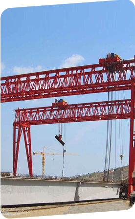 kaddamar da girder gantry crane akan titin jirgin kasa