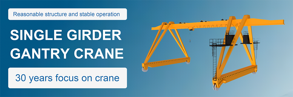 electric single girder gantry crane banner