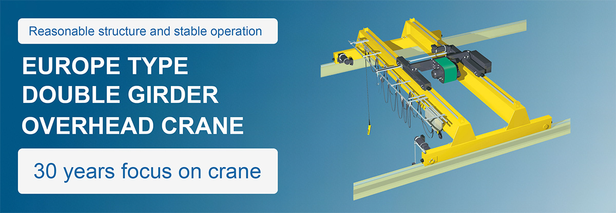 europe type double girder overhead crane banner